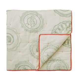 Vintage Plates Throw Fresh Sage