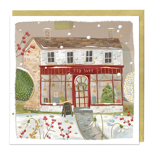 Santa Toy Shop Christmas Card