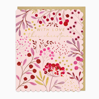 Bursting Berry Garland Christmas Card