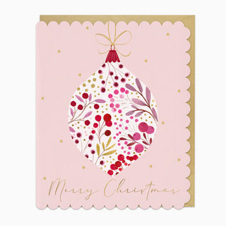 Bursting Berry Bauble Christmas Card