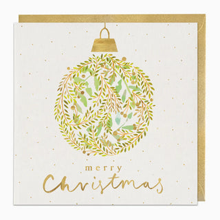 Golden Bauble Christmas Card