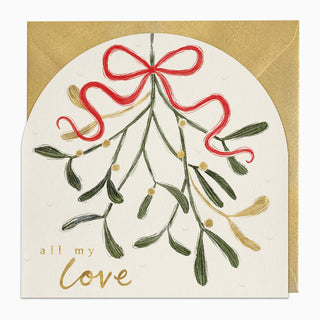Mistletoe Love Christmas Card