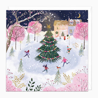 Sugar Plum Skating Christmas Card