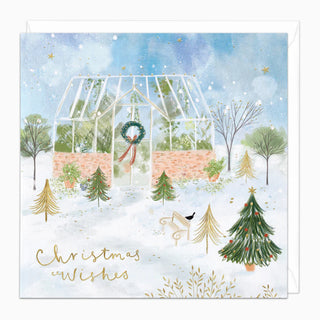 Snowy Greenhouse Christmas Card