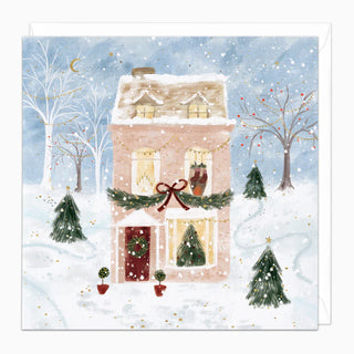 Snowy House Christmas Card