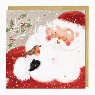 Santa & Robin Christmas Card