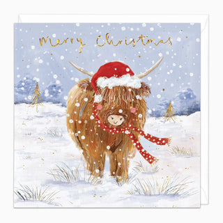 Hazel The Highland Cow Christmas Card