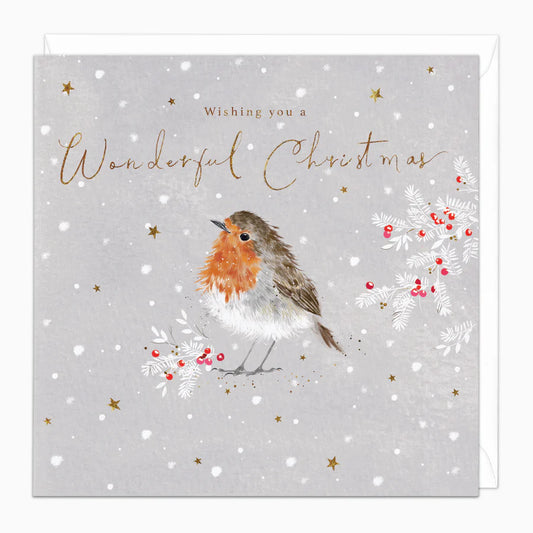 Robin & Berries Christmas Card
