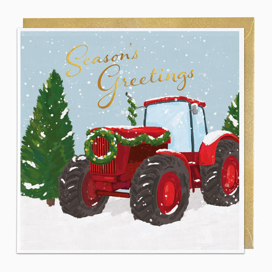 Festive Tractor Christmas Card