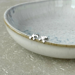 Tarnish Resistant Star Cluster Silver Studs