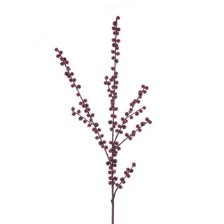Frosted Red Berry Spray 94cm