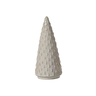 White Embossed Straight Christmas Tree 20cm