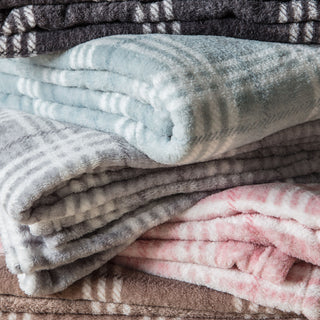 Checkmate Rolled Fleece Taupe
