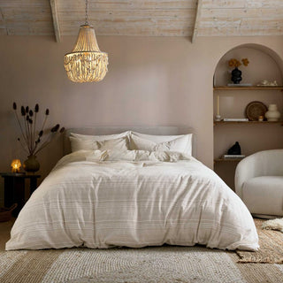 Zelda Woven Double Duvet Set Canvas Cream