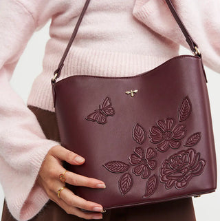 Margot Floral Applique Bucket Bag