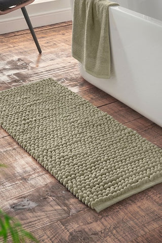 Aspen Bobble Sage Long Bath Mat Runner