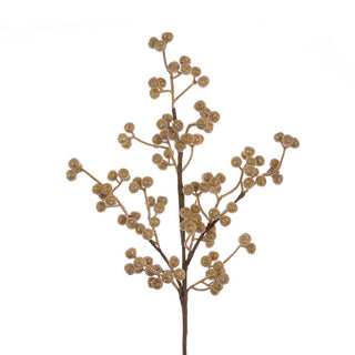 Frosted Gold Berry Spray 69cm