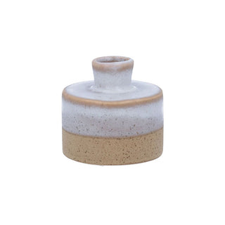 White Speckle Decorative Mini Stoneware Vase