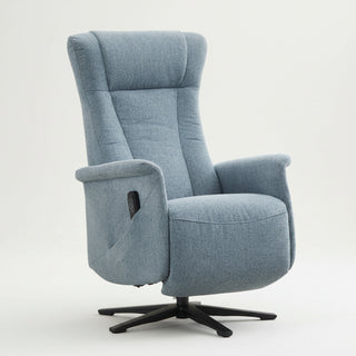 Apero Fabric Dual Motor Electric Recliner Chair - Ice Blue