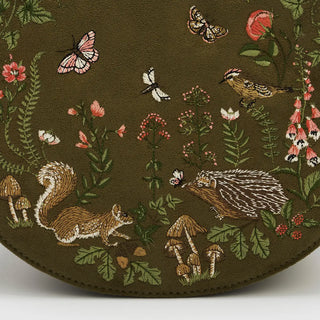 Charlotte Meadow Scene Embroidered Saddle Bag