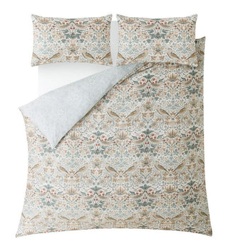 Strawberry Thief Single Duvet Cover Set, Hessian