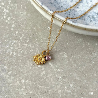Tarnish Resistant Daisy Necklace