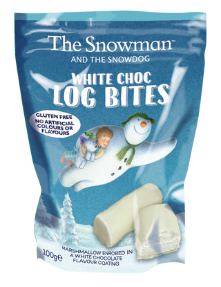 Snowman & Snowdog White Chocolate Log Bites 100g