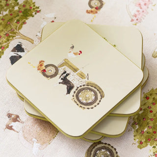 Farm Friends Coasters Set of 4