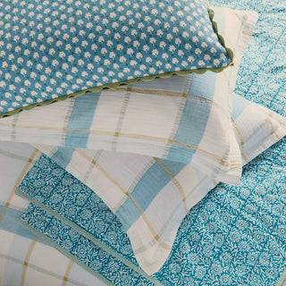 Rathlin Check Oxford Pillow Case Pairs Green