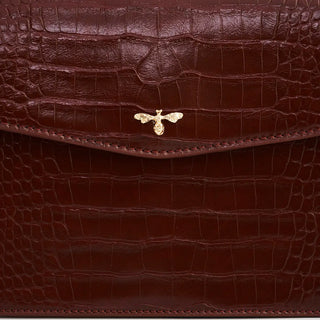 Eliza Small Croc Top Handle Bag