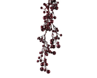 Oxblood Glitter Berries Garland
