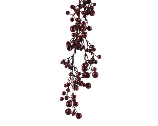 Oxblood Glitter Berries Garland