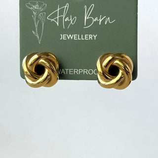Tarnish Resistant Twist Knot Studs