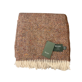 Brown Donegal Throw