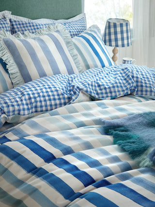 Sunday Stripe Cushion Blue