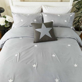Tufted Star Double Cover Set Grey