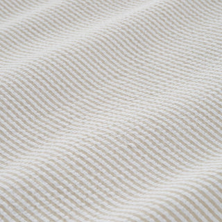 Seersucker Woven Stripe Natural Double Duvet Set