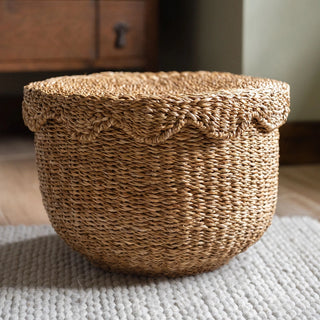 Bangali Scallop Lidded Storage Basket - Set of 3