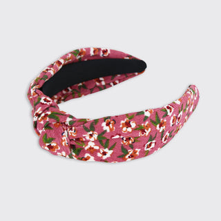 Betty Cord Wide Headband - Raspberry