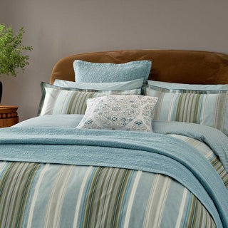 Oscar Super King Duvet Set Teal/Olive