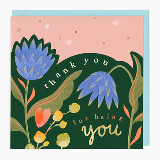 Bright Summer Floral Thank You Card