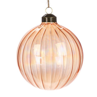 Glass Beige Amora Bauble 10cm