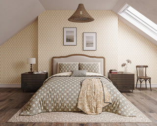 Woodland Trellis King Cover Set Graphite/Copper