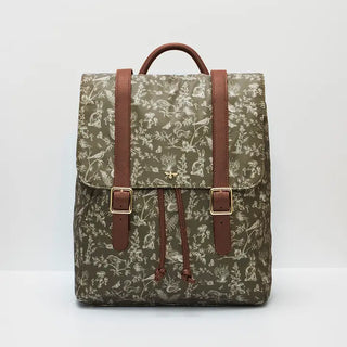 Flora Orla Scene Print Backpack in Khaki
