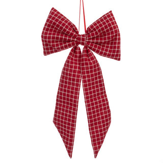Red Check Bow 35cm