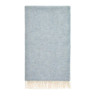 Herringbone Pure Wool Throw Teal