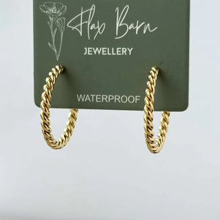 Tarnish Resistant Twisted Hoop Studs