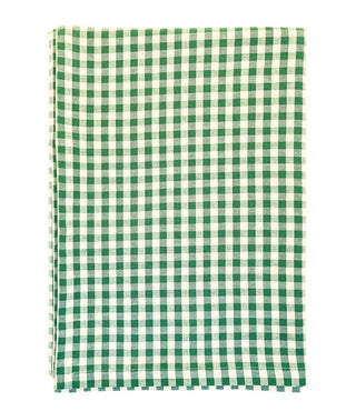 Foliage Green Gingham Tablecloth Lrg