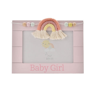 Macrame Rainbow Baby Girl Photo Frame 6x4"