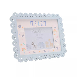 It's a Boy Scallop Frame Blue 6" x 4"
